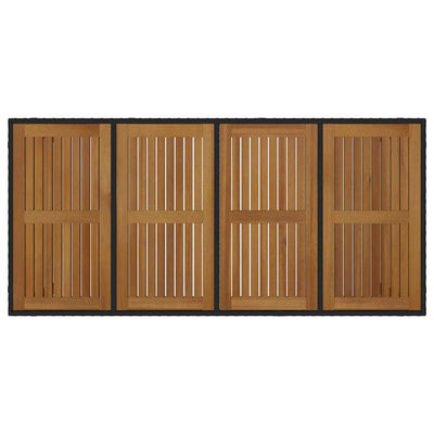 Musta ja ruskea piharuokailu setti Fay 190x90x75cm (9 pcs)