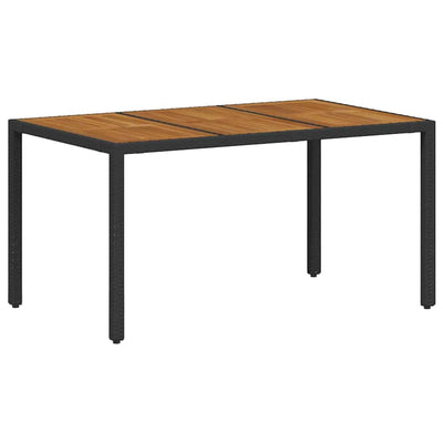 Musta piharuokailu setti Bolnavu 150x90x75cm (5 pcs polyrottinki)