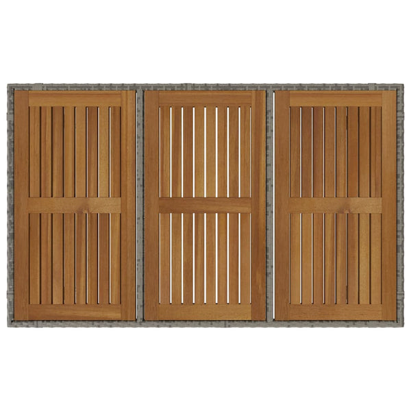 Piharuokailu setti 5 pcs Harmaa ja ruskea polyrottinki