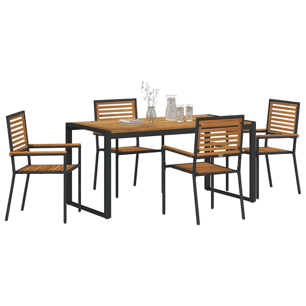 Piharuokailu setti 5 pcs Musta ja ruskea polyrottinki