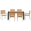 Piharuokailu setti 7 pcs Beige ja Ruskea polyrottinki