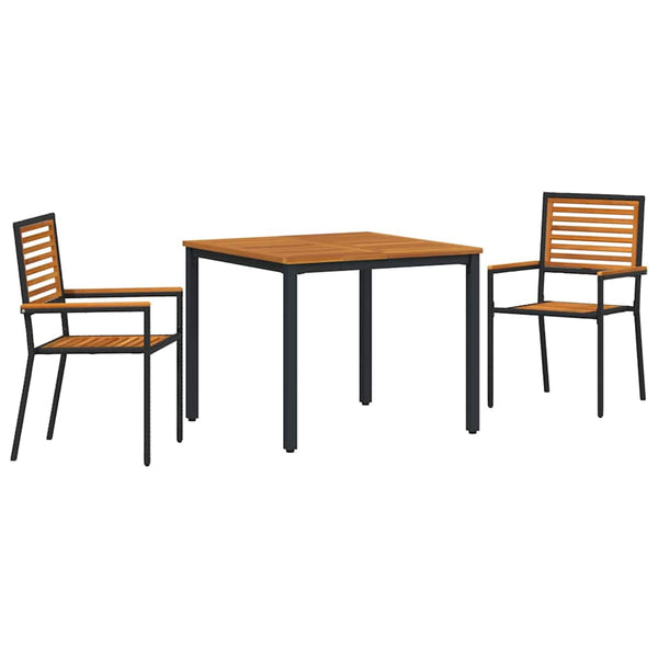 Piharuokailu setti 3 pcs Musta ja ruskea polyrottinki