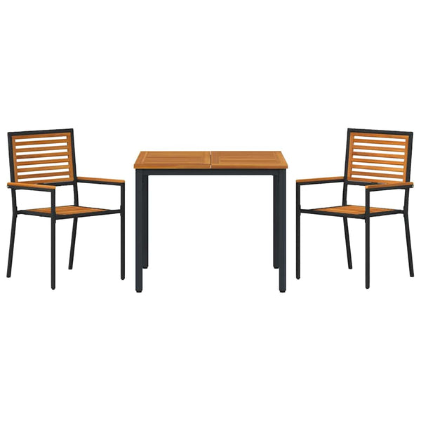 Piharuokailu setti 3 pcs Musta ja ruskea polyrottinki