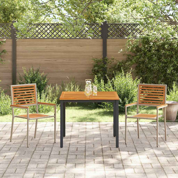 Piharuokailu setti 3 pcs Beige ja Ruskea polyrottinki