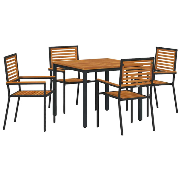 Piharuokailu setti 5 pcs Musta ja ruskea polyrottinki