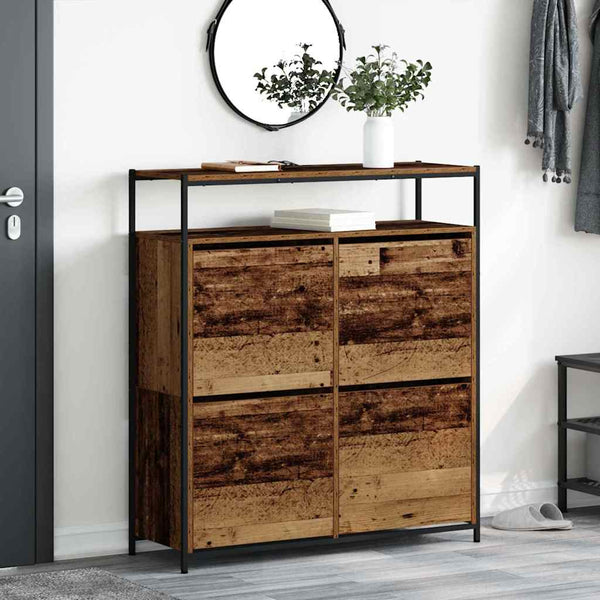 Kenkäkaappi 100 x 34 x 112 cm Tekninen puu Vanha puu