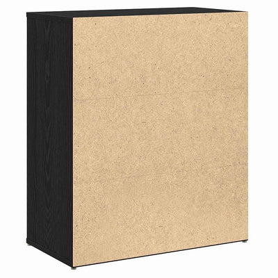 Korkea kaappi 2 pcs Musta tammi 60 x 31 x 70 cm Tekninen puu