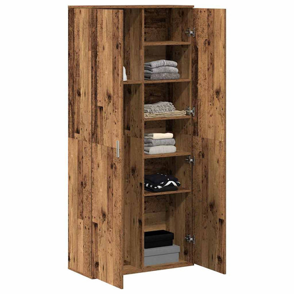 Highboard 80 x 35 x 180 cm Tekninen puu Vanha Puu