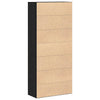 Highboard 80 x 35 x 180 cm Tekninen puu Musta tammi