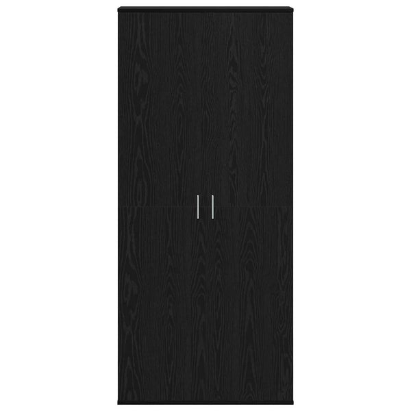 Highboard 80 x 35 x 180 cm Tekninen puu Musta tammi