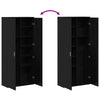 Highboard 80 x 35 x 180 cm Tekninen puu Musta tammi