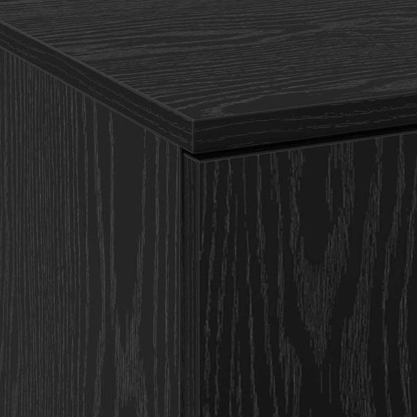Highboard 60 x 35 x 180 cm Tekninen puu Musta tammi