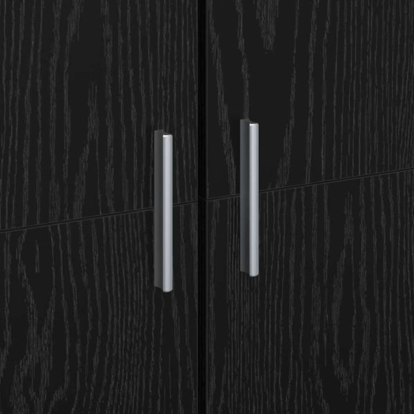 Highboard 60 x 35 x 180 cm Tekninen puu Musta tammi