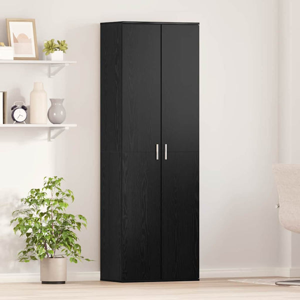 Highboard 60 x 35 x 180 cm Tekninen puu Musta tammi