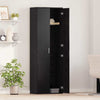 Highboard 60 x 35 x 180 cm Tekninen puu Musta tammi