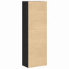 Highboard 60 x 35 x 180 cm Tekninen puu Musta tammi