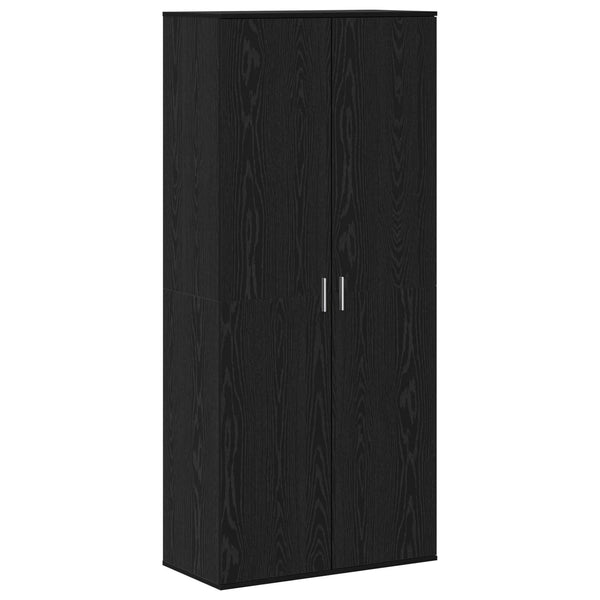 Korkea kaappi 80 x 39 x 178 cm Tekninen puu Musta tammi