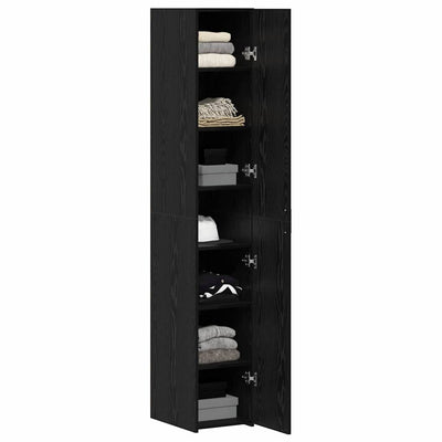Korkea kaappi Musta tammi 30 x 42.5 x 185 cm Tekninen puu