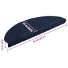 Itsekiinnittyvät porrasmatot 20 kpl navy 65x21x4 cm