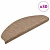Portaiden matot Itsekiinnittyvät 30 kpl kerma 65x21x4 cm