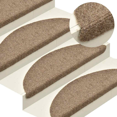 Portaiden matot Itsekiinnittyvät 30 kpl kerma 65x21x4 cm