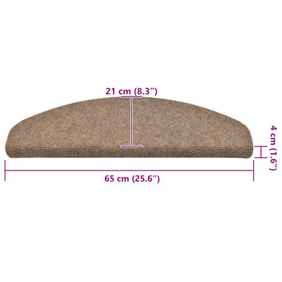 Portaiden matot Itsekiinnittyvät 30 kpl kerma 65x21x4 cm