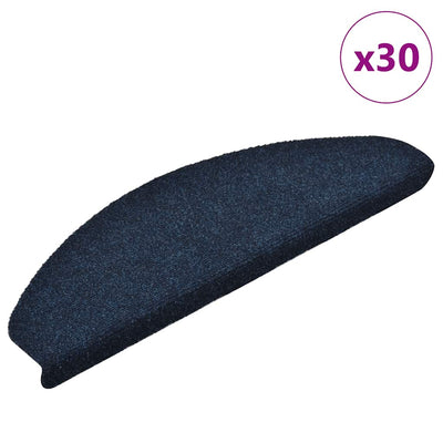 Itsekiinnittyvät porrasmatot 30 kpl navy 65x21x4 cm