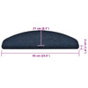 Itsekiinnittyvät porrasmatot 30 kpl navy 65x21x4 cm