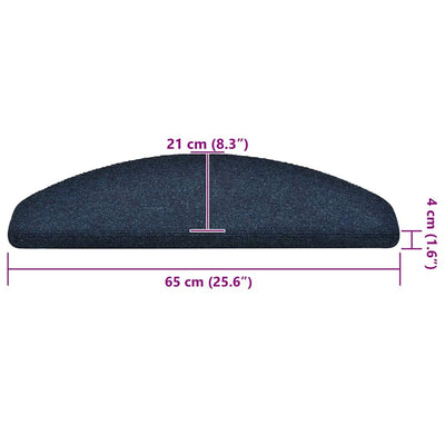 Itsekiinnittyvät porrasmatot 30 kpl navy 65x21x4 cm