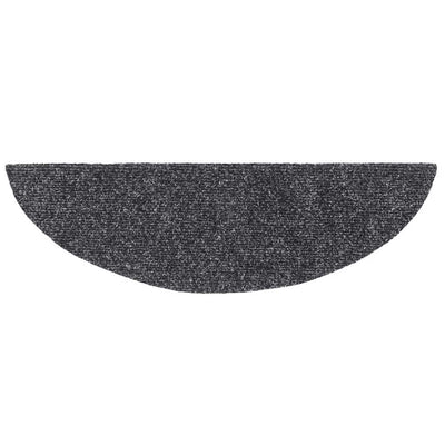 Itsekiinnittyvät porrasmatot 30 kpl tummanharmaa 56x17x3 cm