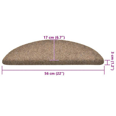 Itsekiinnittyvät porrasmatot 30 kpl kerma 56x17x3 cm