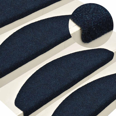 Itsekiinnittyvät porrasmatot 30 kpl navy 56x17x3 cm