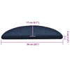 Itsekiinnittyvät porrasmatot 30 kpl navy 56x17x3 cm