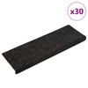 Itsekiinnittyvät porrasmatot 30 kpl musta 65x21x4 cm