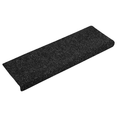 Itsekiinnittyvät porrasmatot 30 kpl musta 65x21x4 cm