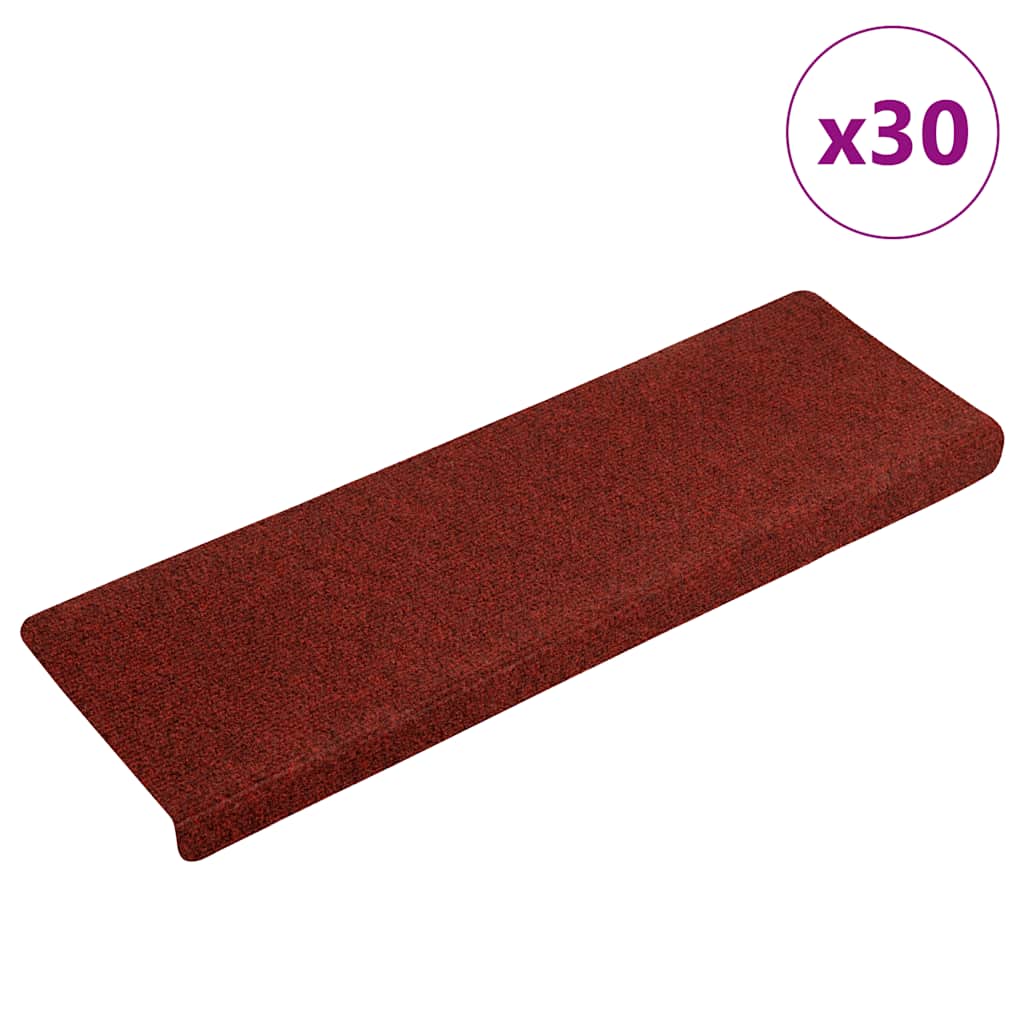 Punainen itsekiinnittyvät porrasmatot Tuberon 65x21x4cm (30 kpl)