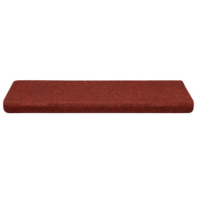 Itsekiinnittyvät porrasmatot 30 kpl punainen 65x21x4 cm