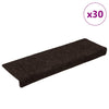 Itsekiinnittyvät porrasmatot 30 kpl ruskea 65x21x4 cm