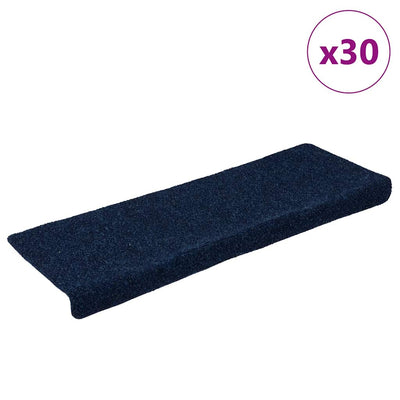 Itsekiinnittyvät porrasmatot 30 kpl navy 65x21x4 cm