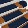 Itsekiinnittyvät porrasmatot 30 kpl navy 65x21x4 cm