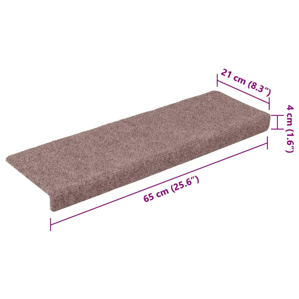Ruskea itsekiinnittyvät porrasmatot Tuberon 65x21x4cm (20 kpl)