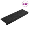 Porrasmatot Itsekiinnittyvät 20 kpl Musta 65x21x4 cm