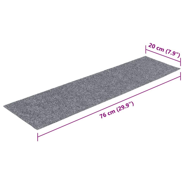 Porrasmatot itseliimautuvat 30 kpl 76x20 cm vaaleanharmaa suorakaiteen muotoinen