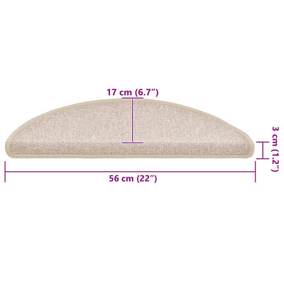 Porrasmatot 30 kpl Taupe 56x17x3 cm