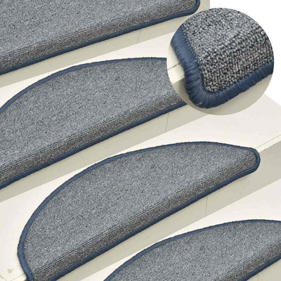 Porrasmatot 30 kpl Vaaleanharmaa ja Sininen 56x17x3 cm