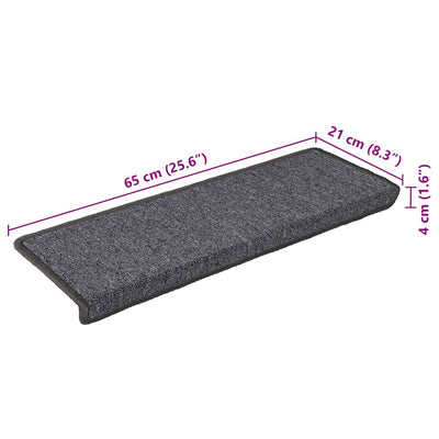 rappumatot 30 kpl 65x21x4 cm harmaa ja musta