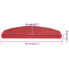 Porrasmatot 20 kpl Bordeaux Red 65x24x4 cm