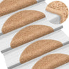 Porrasmatot 30 kpl 56x17x3 cm Beige puolipyöreä