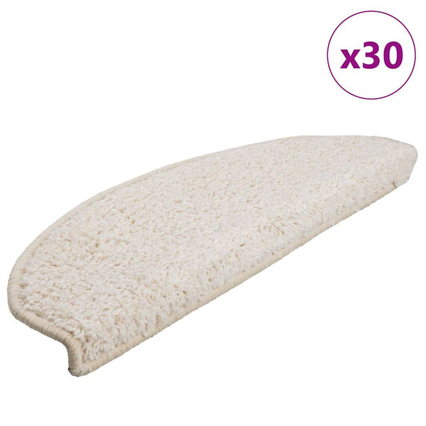 Porrasmatot 30 kpl 65x21x4 cm valkoinen puolipyöreä suuri