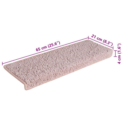 Porrasmatot 30 kpl 65x21x4 cm Valkoinen ja Pinkki